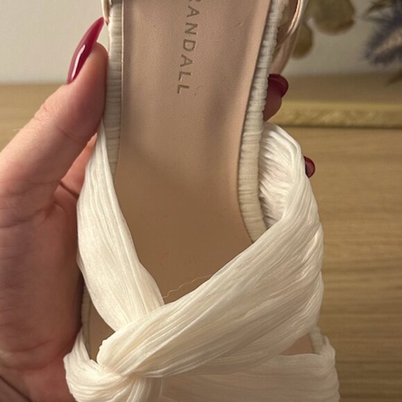 NWOT Loeffler Randall Reed Pleated Twist Sandal - Picture 4 of 6